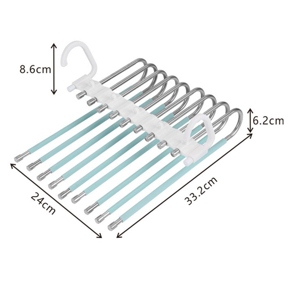 HIBNOPN Hosenträger Hosenbügel Kleiderbügel Multifunktionaler Faltbare 2er (2-St)