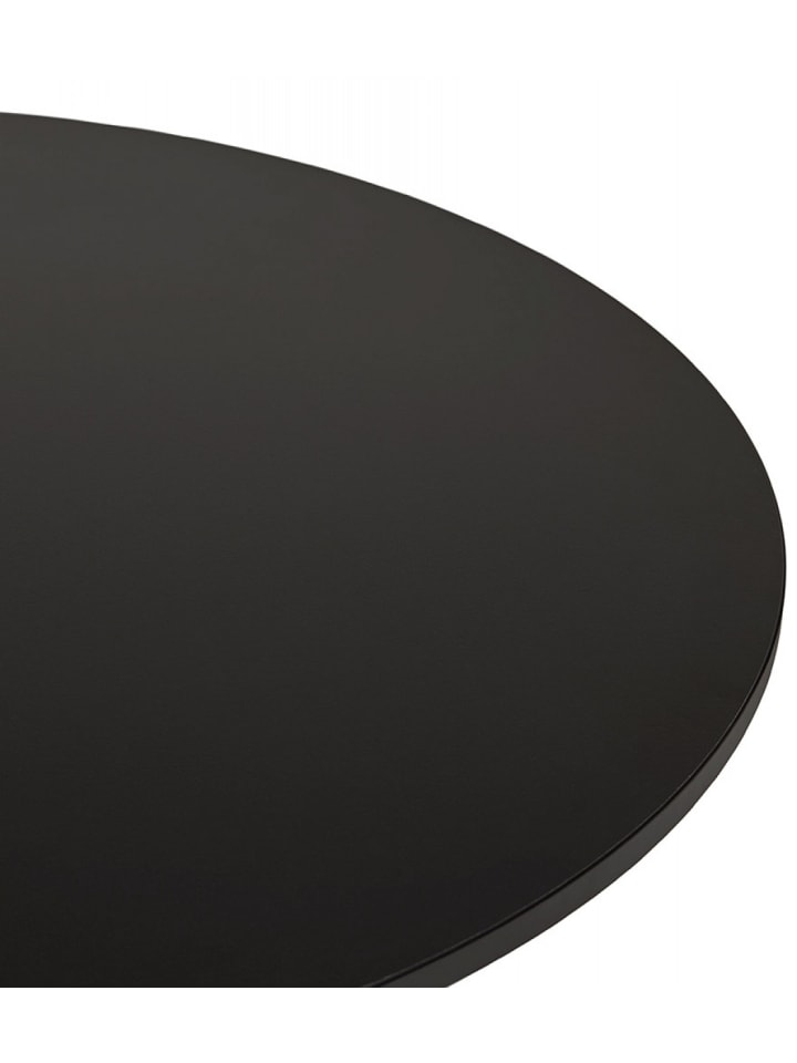 KADIMA DESIGN Runder Esstisch Holz Metall Schwarz | Minimalistisches Design günstig kaufen