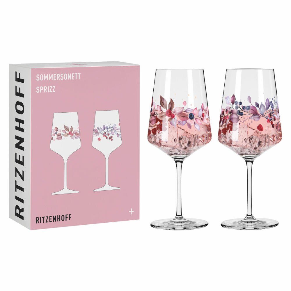 Ritzenhoff Aperitifglas 2er-Set Sommersonett F23, Kristallglas, Made in Germany