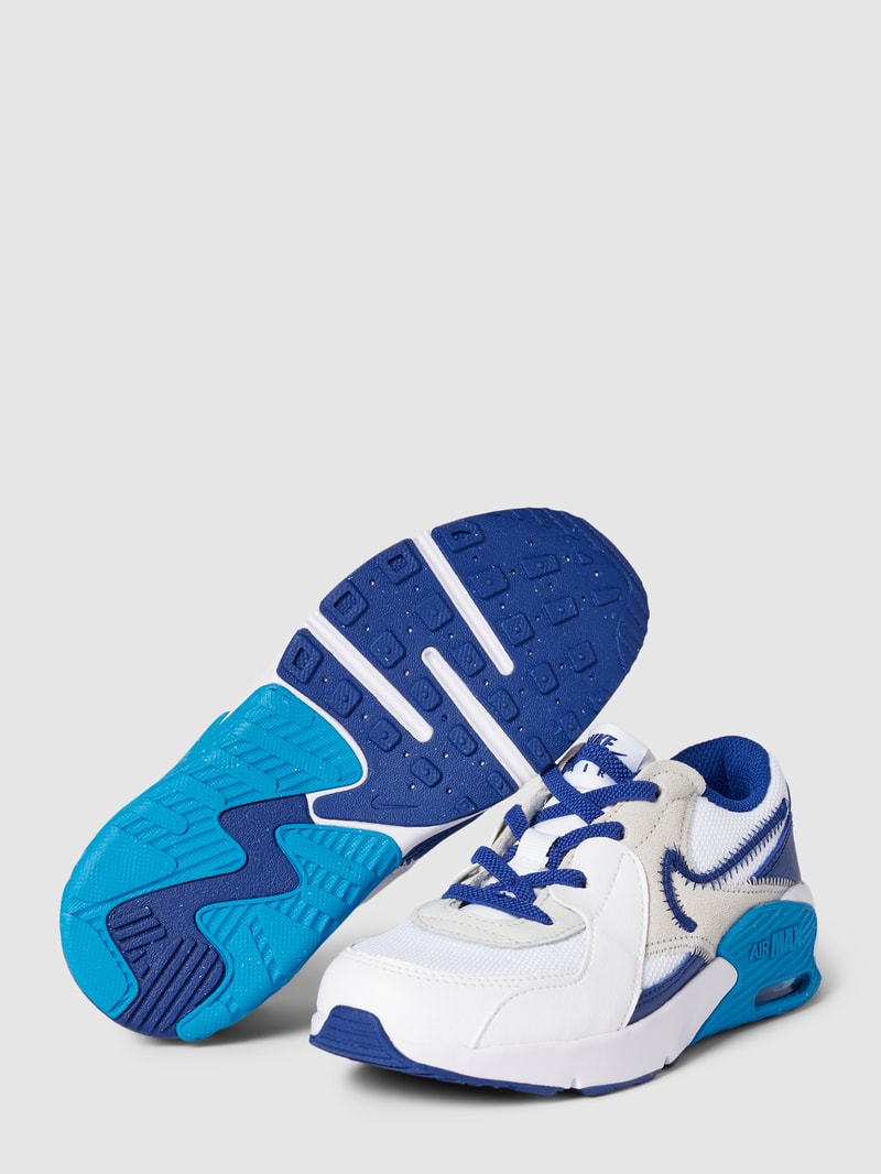 Sneaker aus Leder-Mix in weiß