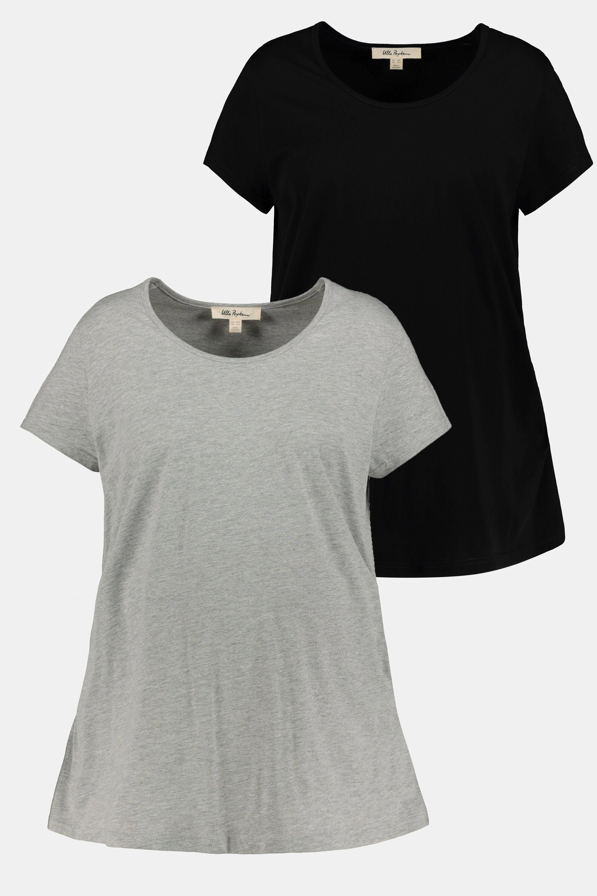 Ulla Popken Umstandsshirt Bellieva T-Shirt 2er-Pack Umstandsmode Rundhals (2-tlg)