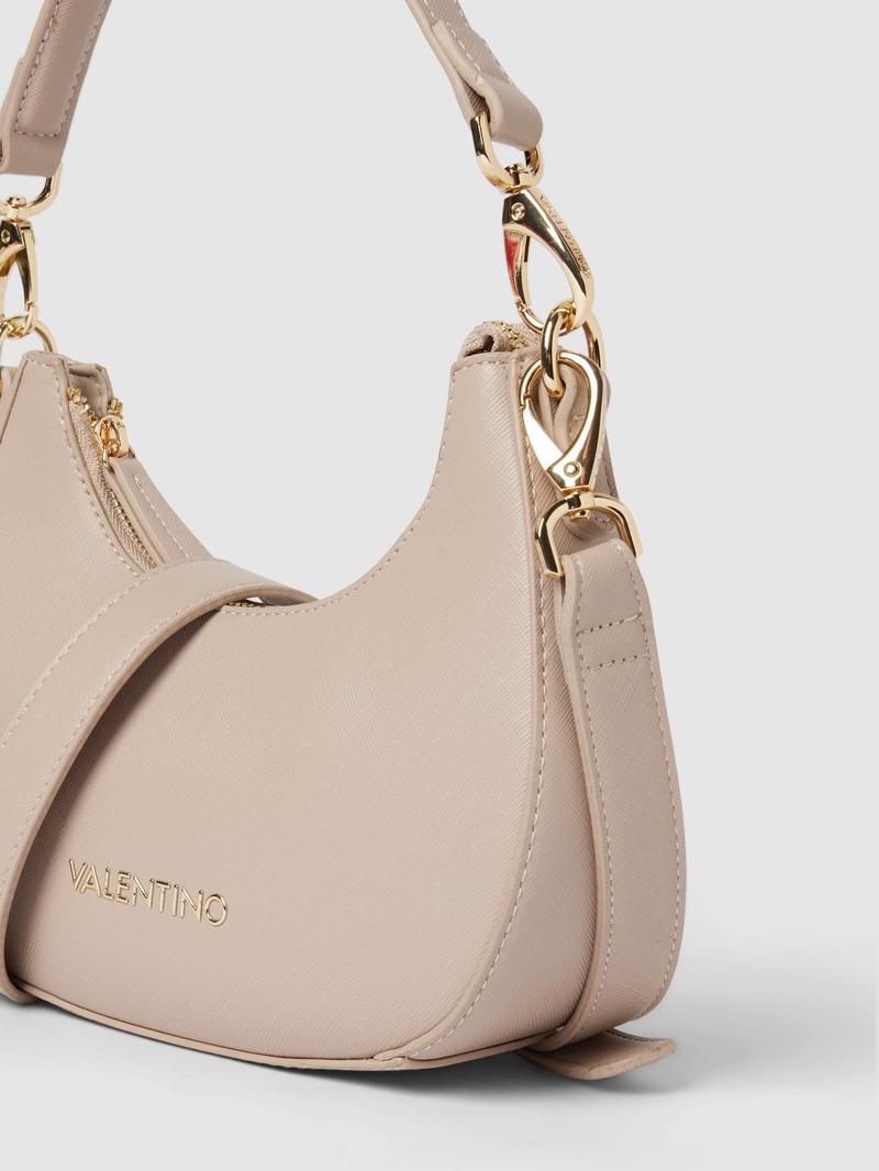 Handtasche mit Label-Detail Modell 'ZERO' in beige