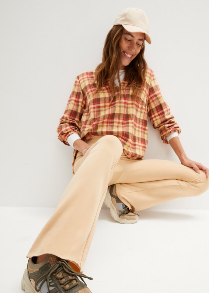 Ausgestellte Thermo-Leggins mit High-Waist-Rundumgummibund