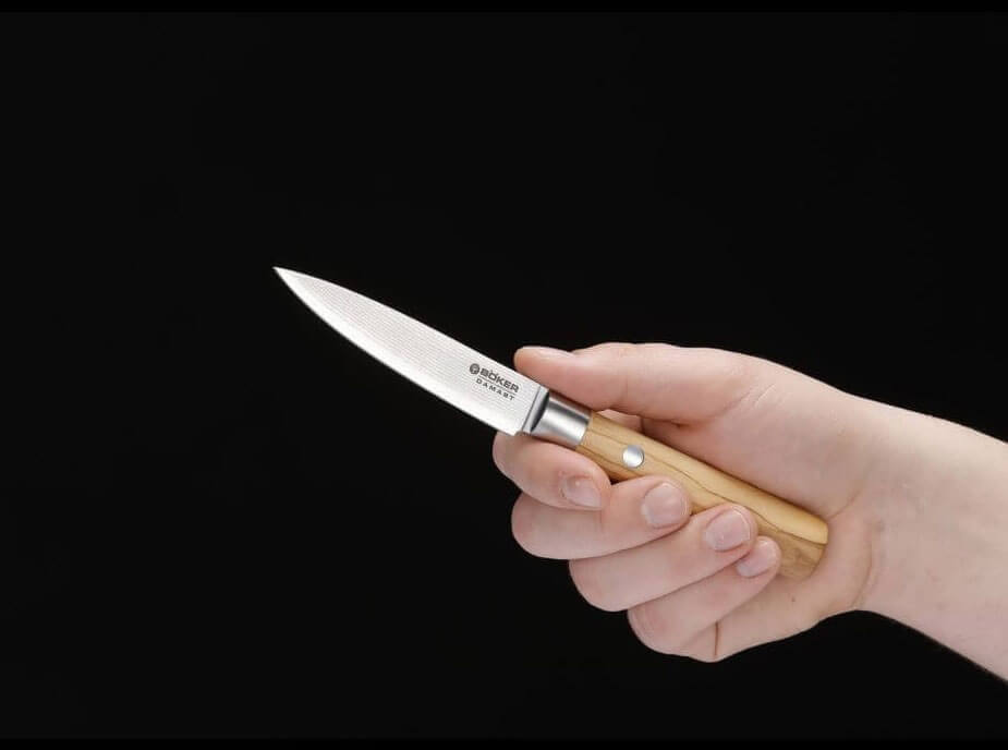 Damast Olive Spickmesser