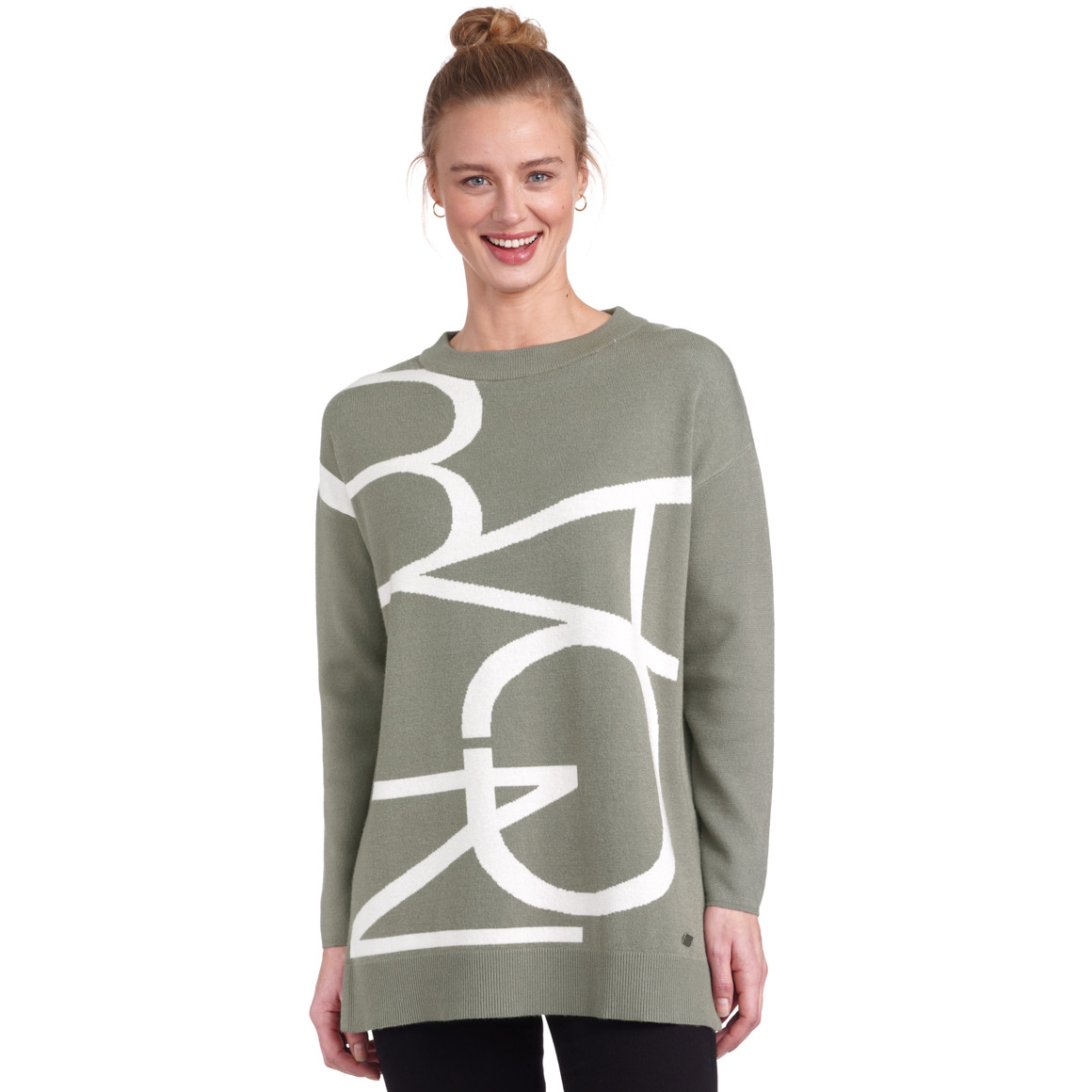 Damen Feinstrickpullover mit Buchstaben