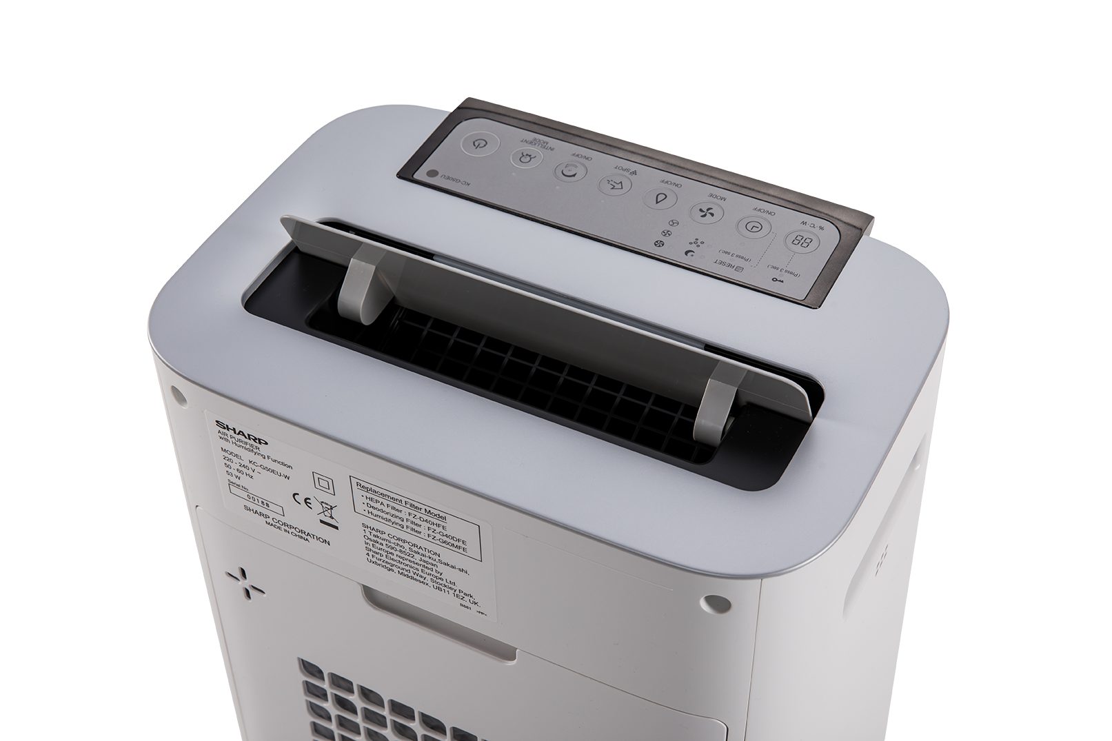 Sharp Luftreiniger KCG50EUW, für 38 m² Räume, (306 m³/h) mit Befeuchtungsfunktion (450 ml/h), 6 Sensoren