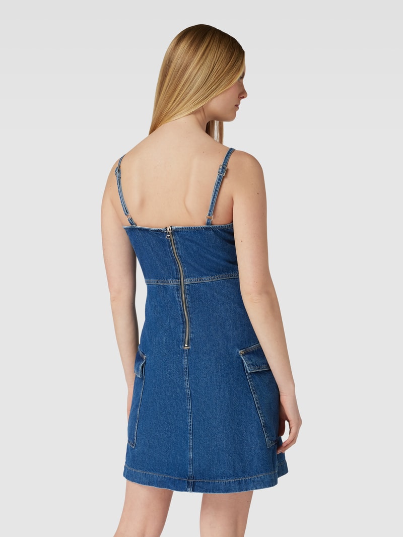 Jeanskleid mit Label-Patch Modell 'UTILITY' in jeans