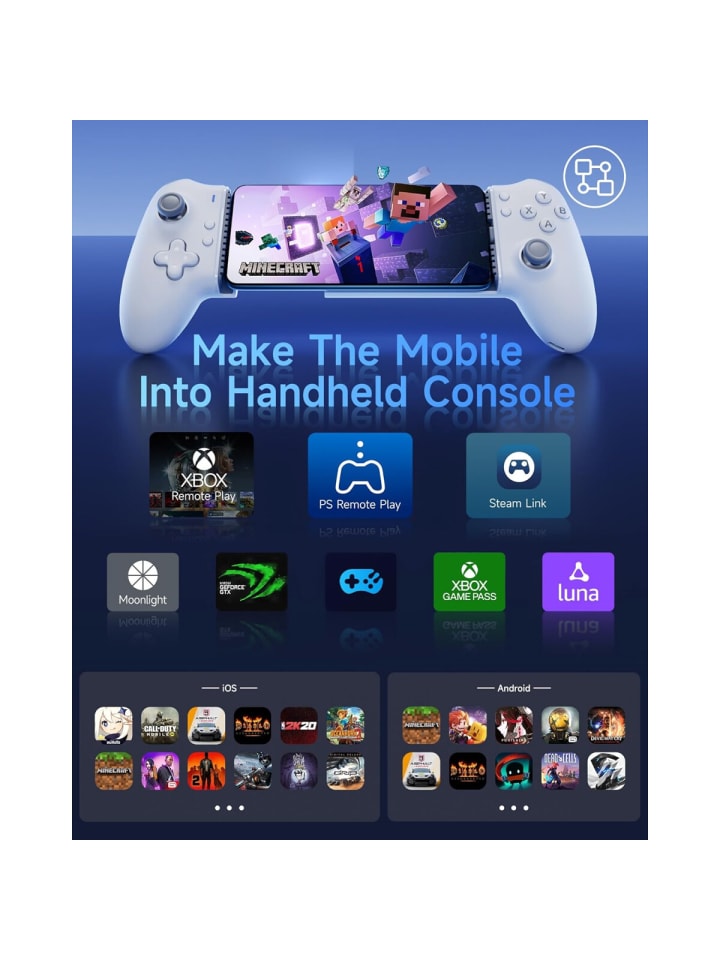 Almina EasySMX M15 Handy Controller Android, Smartphone Controller weiß in Weiß günstig kaufen onesize