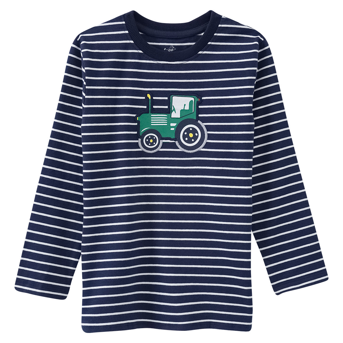 Kinder Langarmshirt mit Trecker-Applikation