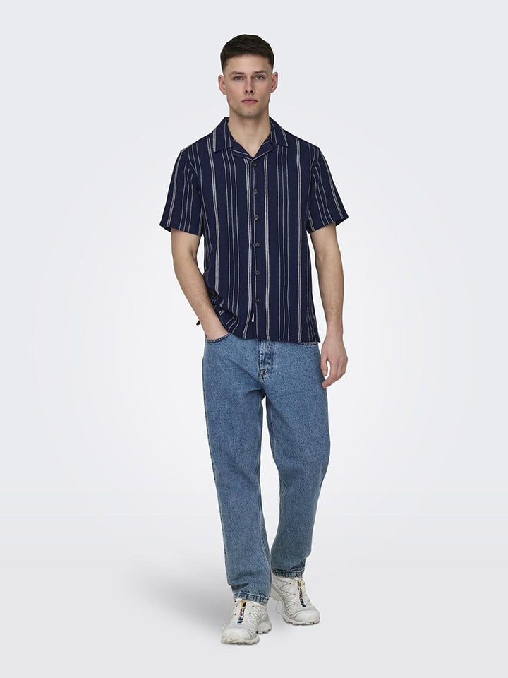 ONLY & SONS Hemd in Dunkelblau günstig kaufen