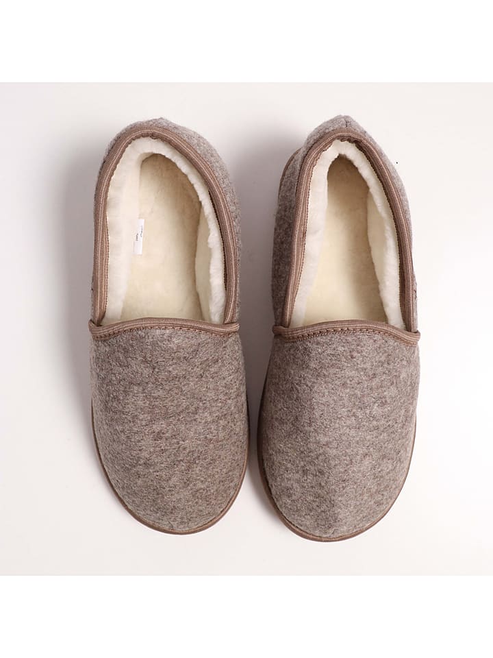 Kaiser Naturfellprodukte H&L Lammfell-Hausschuhe in Beige günstig kaufen