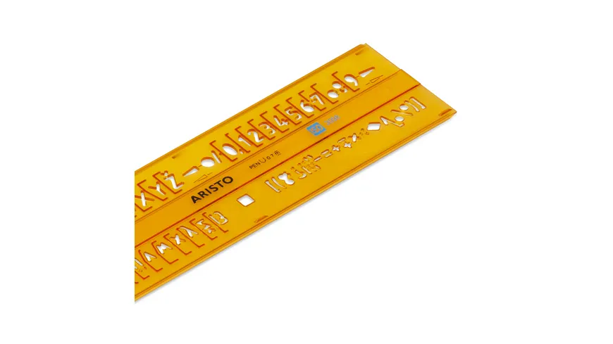 ARISTO Schriftschablone gerade 7 mm ISO3098-1/DIN 6776 H-Profil Typ B