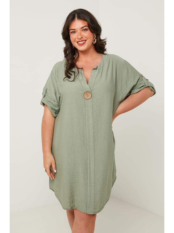 Curvy Lady Kleid in Khaki günstig kaufen