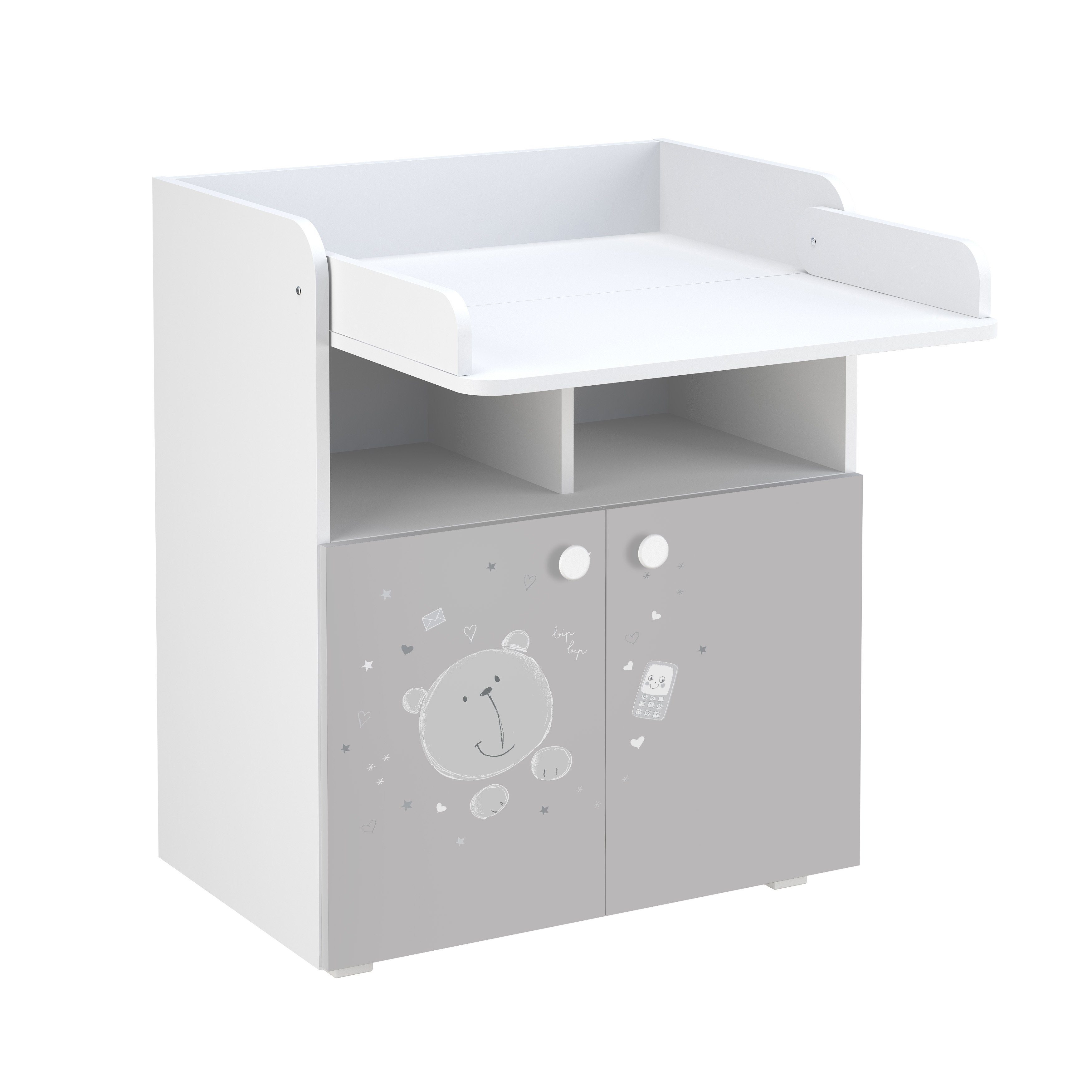 Polini Home Wickelkommode Wickelkommode mit ausklappbarer Wickelfläche, klappbare Wickelfläche