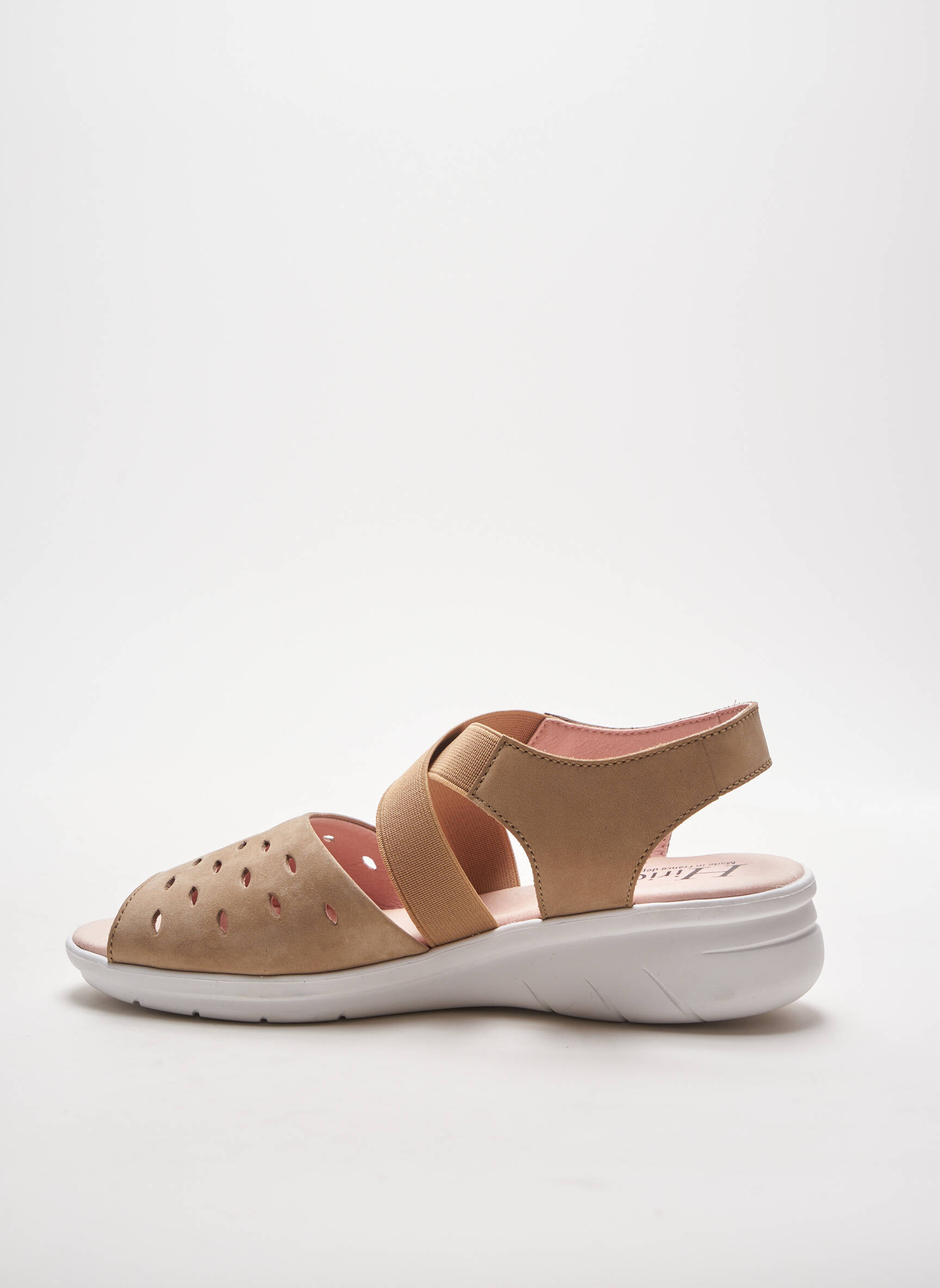 Hirica Sandales Nu Pieds Femme couleur beige
