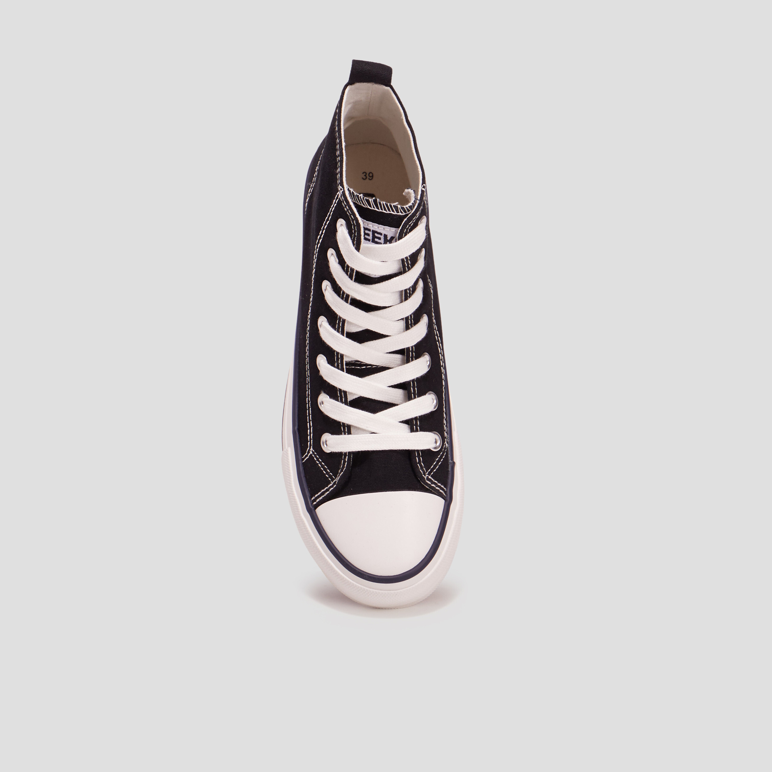Baskets montantes en toile Creeks noir femme | La Halle