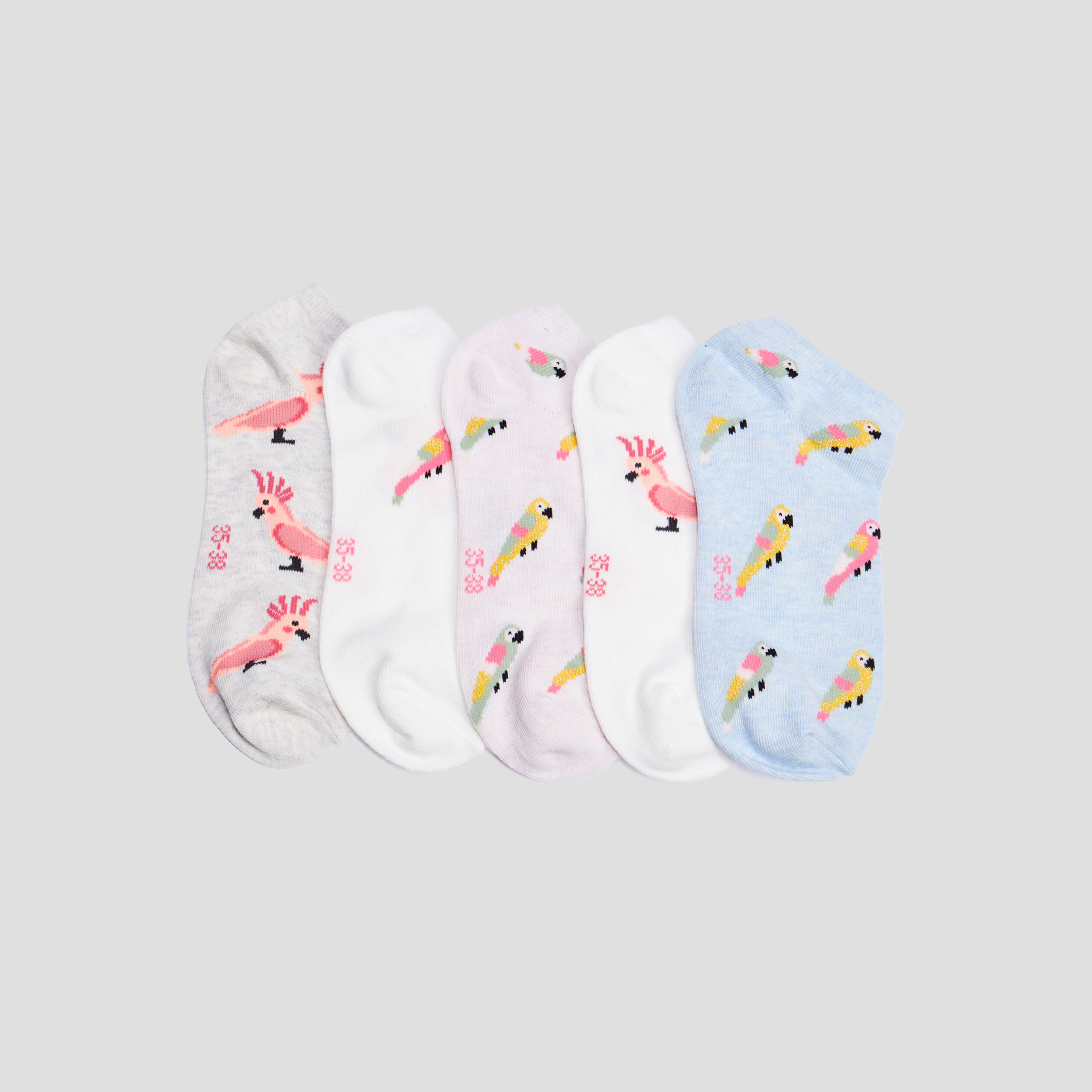Lot 5 paires chaussettes invisibles multicolore femme | La Halle