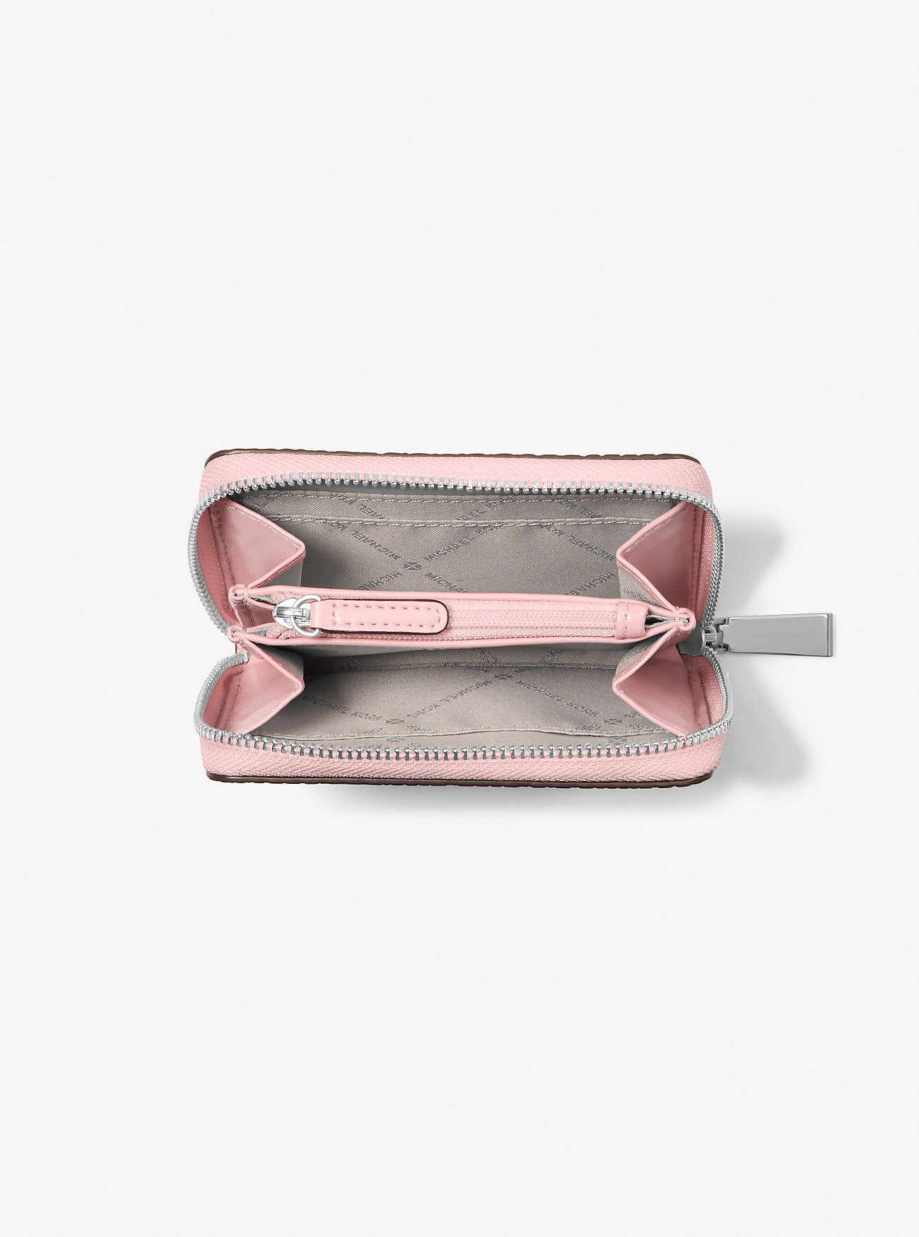 Jet Set Small Snake Embossed Leather Wallet - SMOKEY ROSE