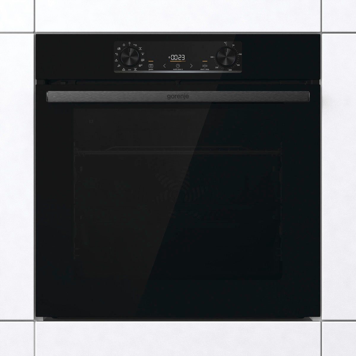 GORENJE Backofen BPS6737E09BGOT, mit 2-fach-Teleskopauszug, Pyrolyse-Selbstreinigung, ExtraSteam