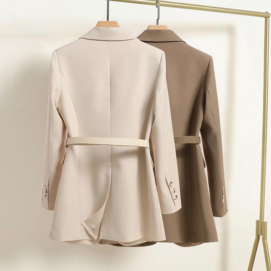 YANN Hosenanzug Blazer mit Gürtel, Herbstneuheit, stilvoller Anzug