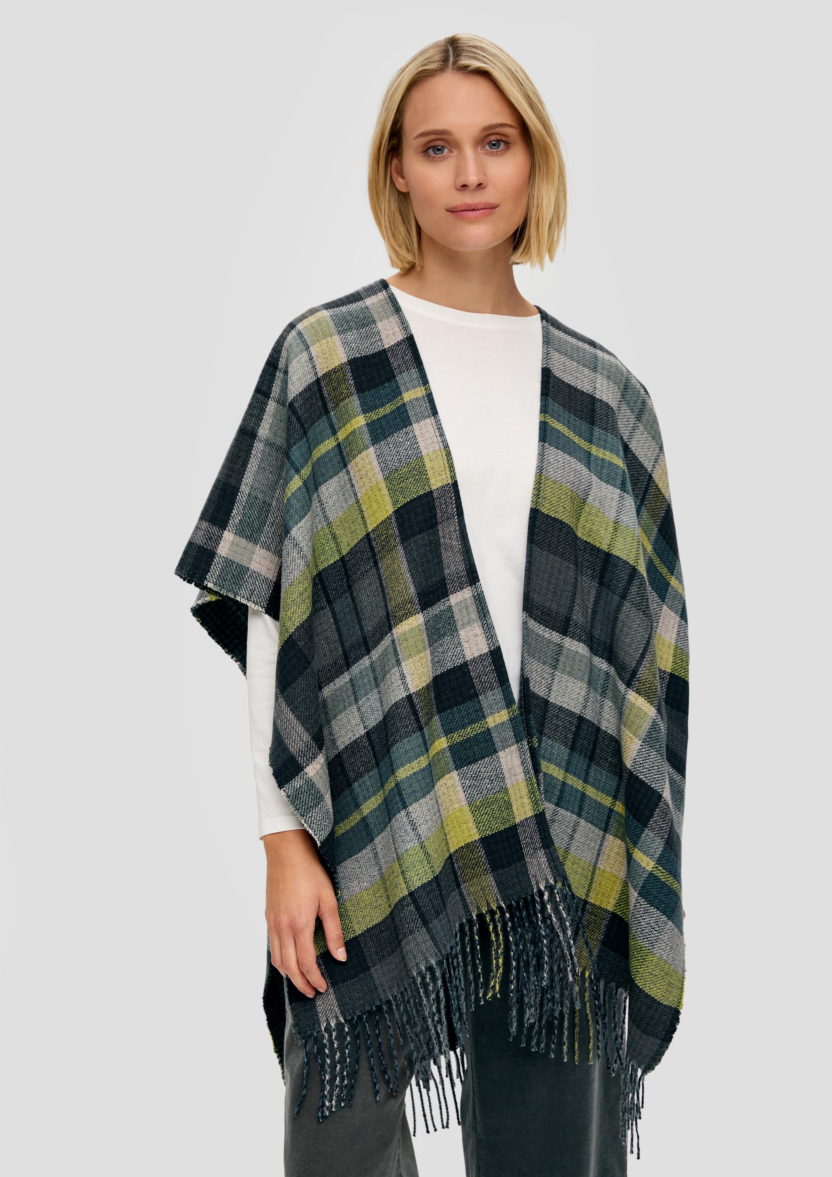 Poncho mit Fransen  2140510-67N8