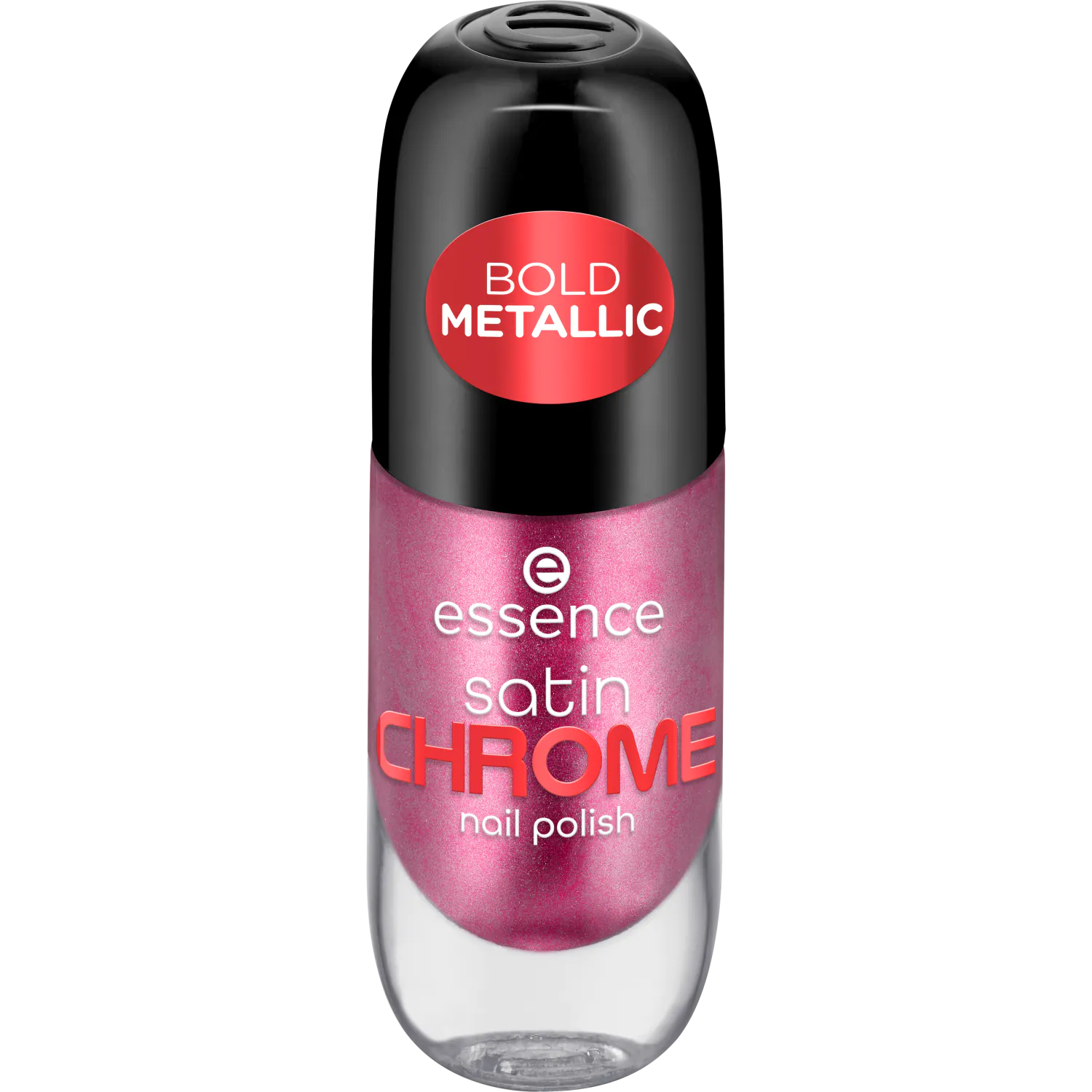 „Essence Satin Chrome“ nagų lakas, 03 Meta Maroon