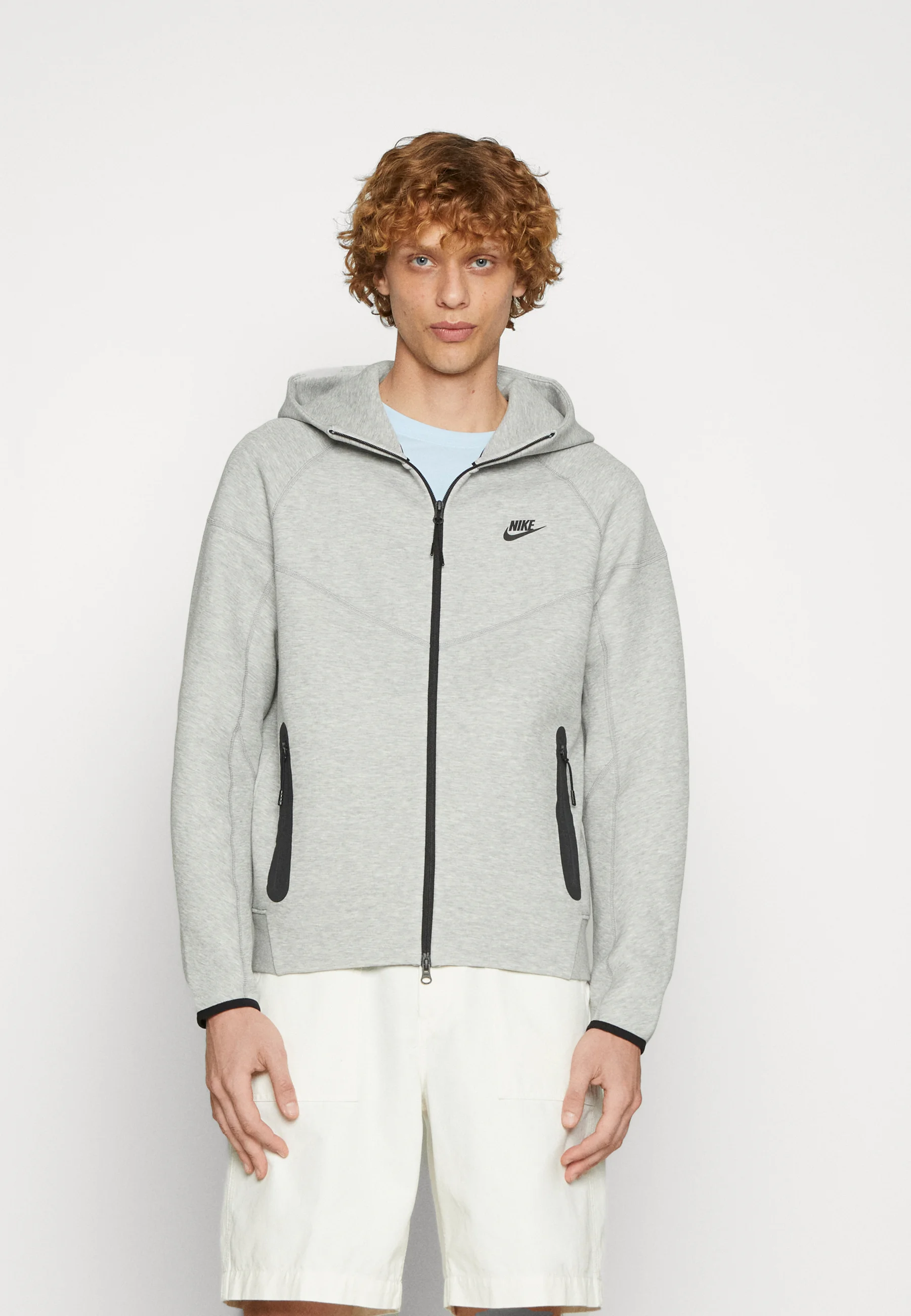 Sudadera Nike Sportswear con cremallera - gris jaspeado/negro