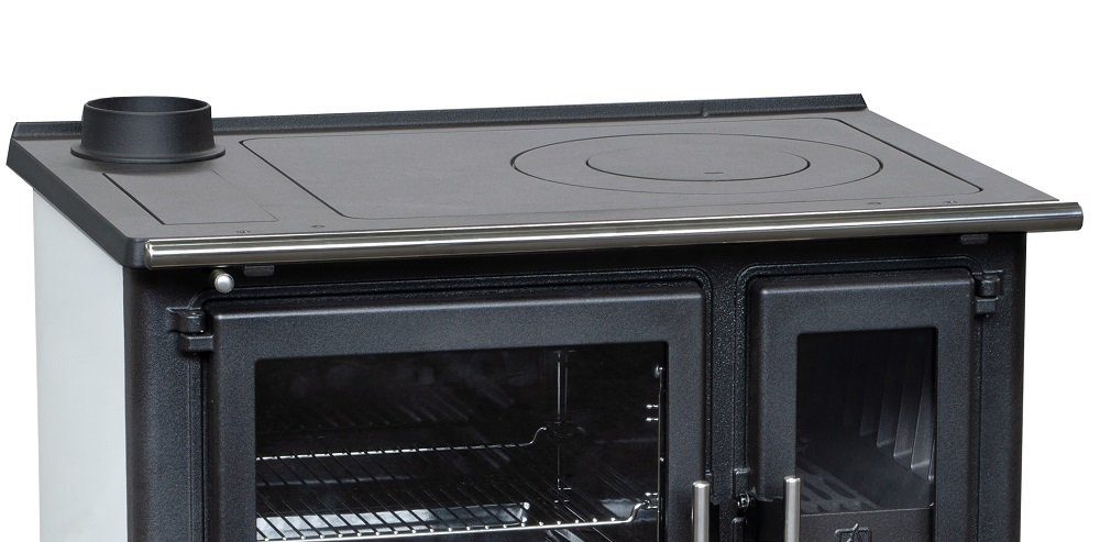 Plamen Festbrennstoffherd Slavonac Weiß links, 8,00 kW