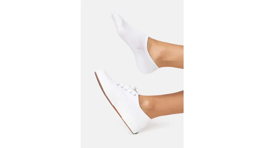 NUR DIE Damen Sneaker Füßlinge 920 weiss