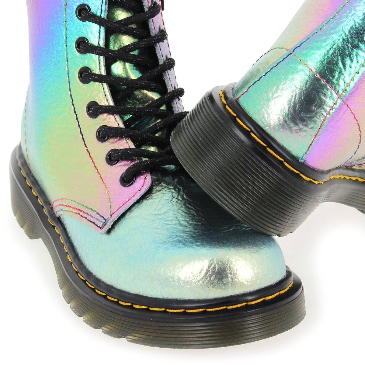 Dr Martens  1460 J MULTI RAINBOW - Multicolore Argent