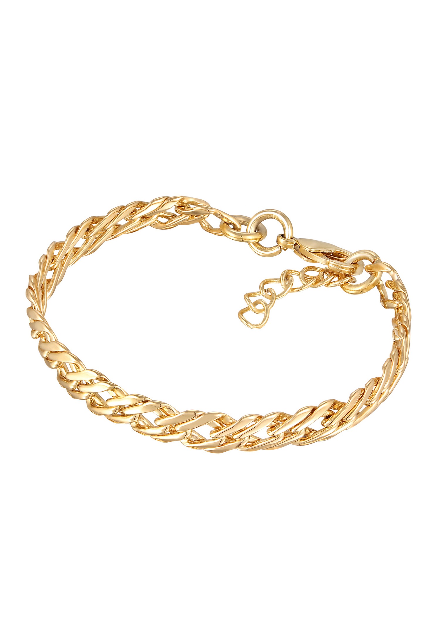 Elli Femmes Maillons Torsadé Twisted Classique Couleur Or