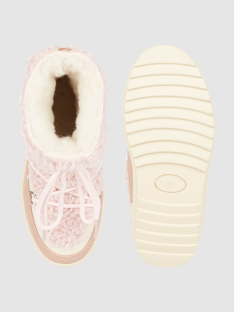 Boots mit Teddyfell in rosé