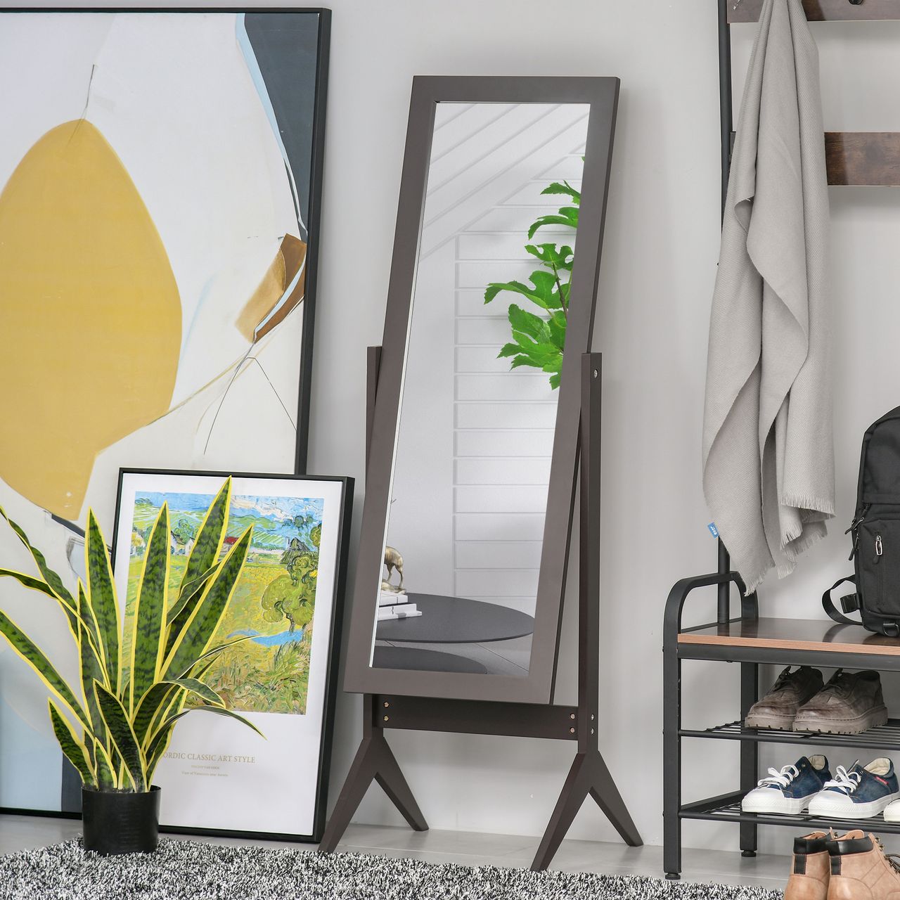 HOMCOM Standspiegel 47 x 46 x 148 cm