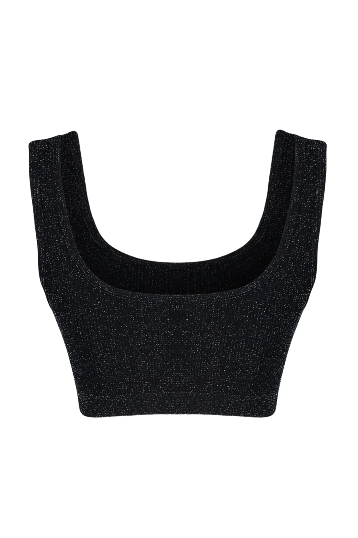 Trendyol Collection  Schwarzer nahtloser/nahtloser Lurex/silbrig gestrickter Sport-BH THMSS24SS00017