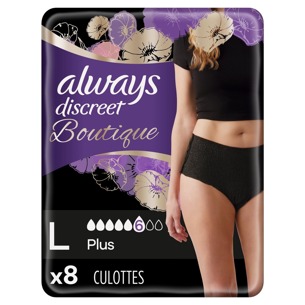 always Always Discreet Culottes Pour Fuites Urinaires Taille Basse Culottes Pour Fuites Urinaires
