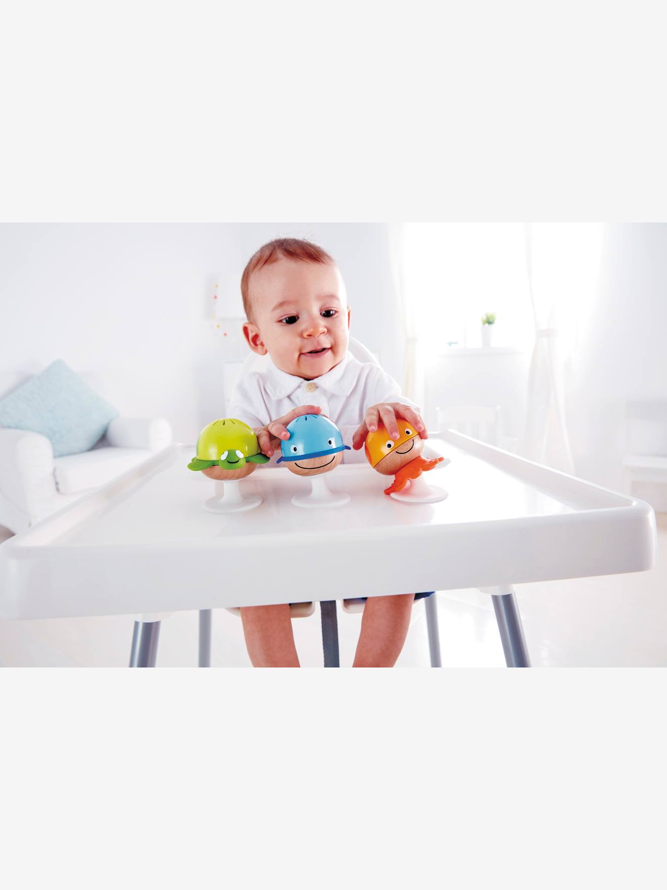 Hochets animaux marins HAPE multicolore