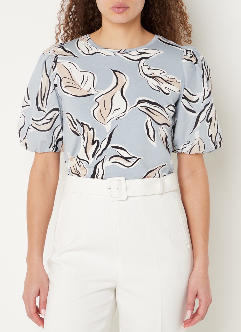 Phase Eight Aaliyah jersey top with leaf print