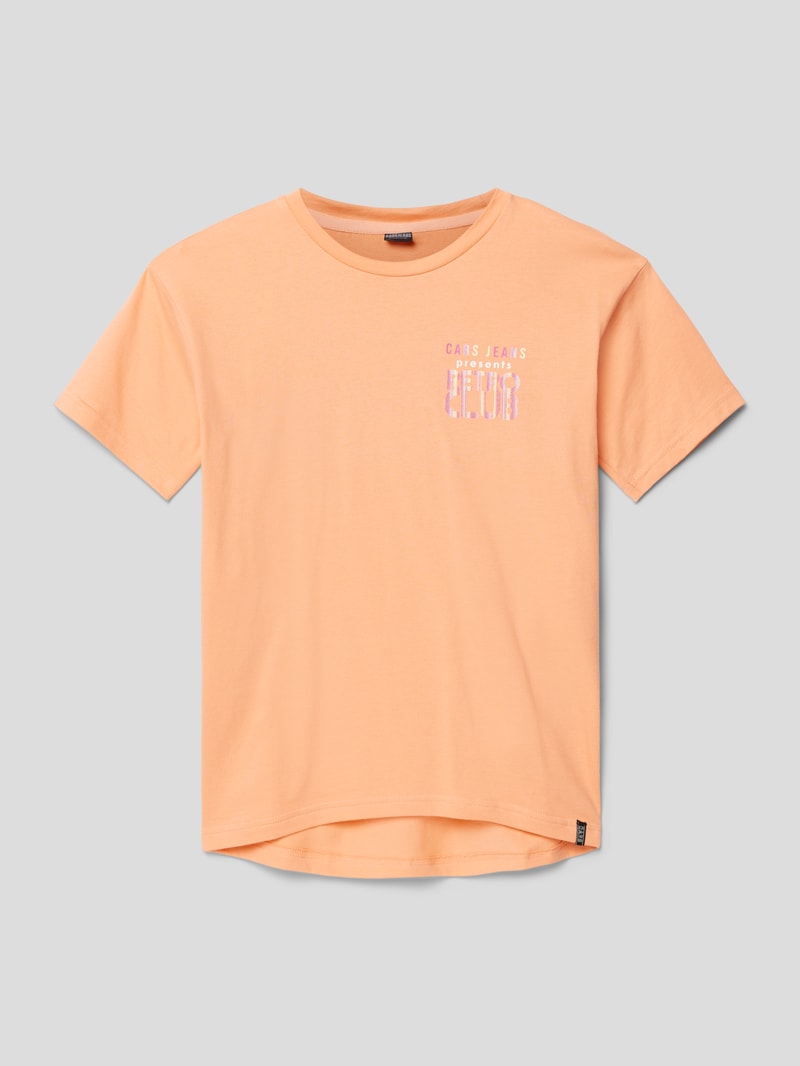 T-Shirt mit Motiv-Print Modell 'Beysa' in koralle