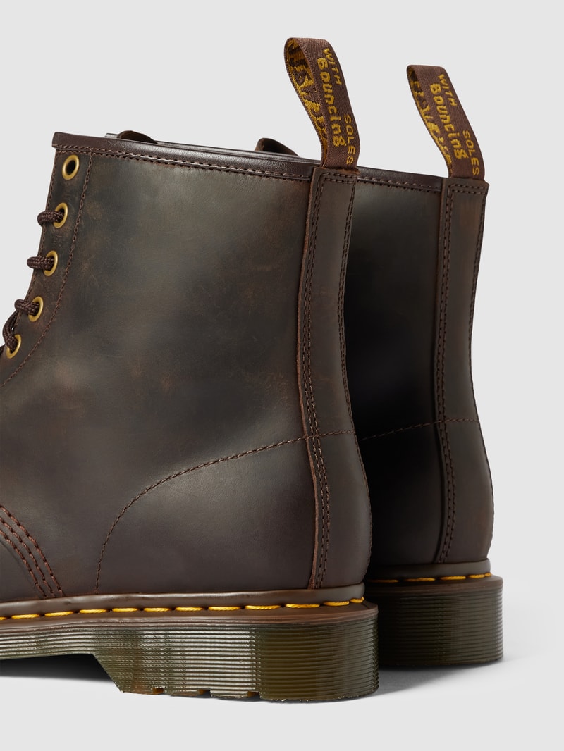 Schnürboots aus Leder Modell 'EYE' in mittelbraun
