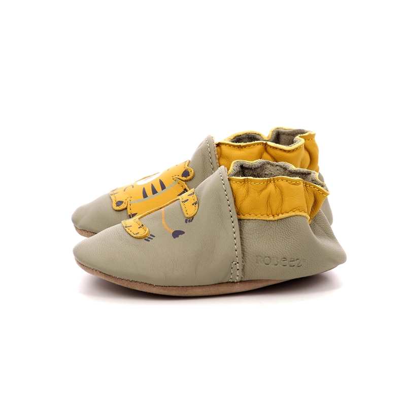Chaussons cuir tannage vegetal Tiger Nap