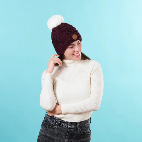 Brick Lane Bordeaux Beanie - Bordeaux Fleece