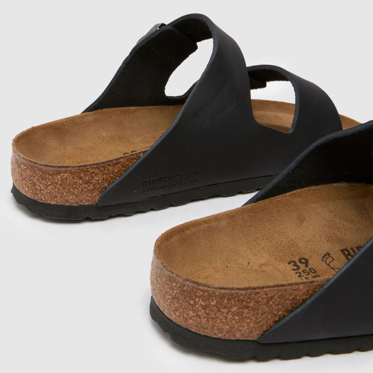 BIRKENSTOCK Arizona – Svarta sandaler med oljad passform i läder