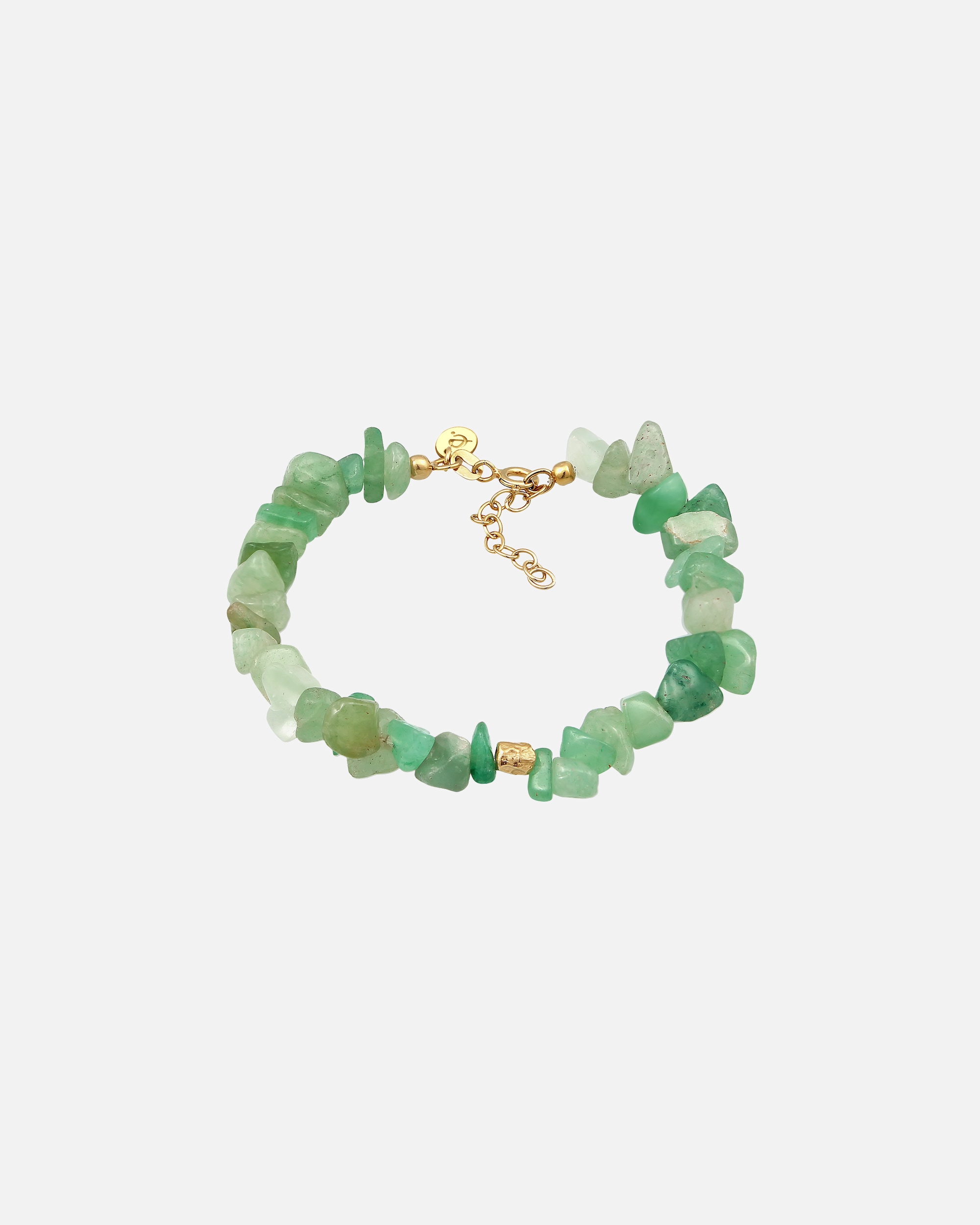 Bracciale da donna Elli PREMIUM, elegante bracciale in pietra naturale con avventurina in argento sterling 925 placcato oro