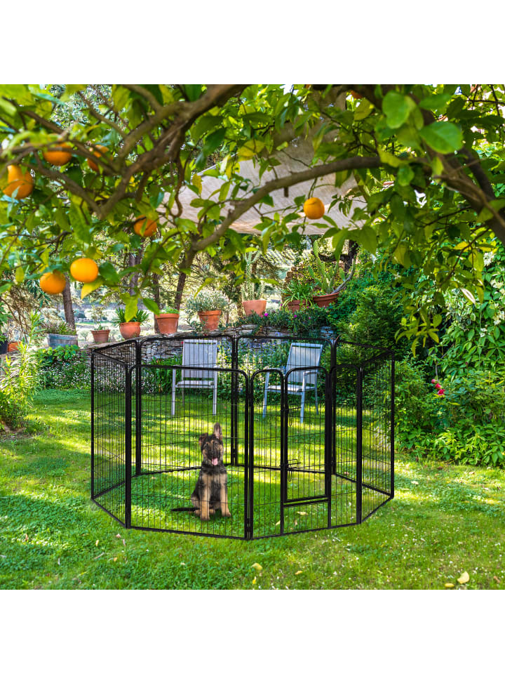relaxdays Welpenauslauf in Schwarz - (B)78 x (H)80 x (T)235 cm günstig kaufen onesize
