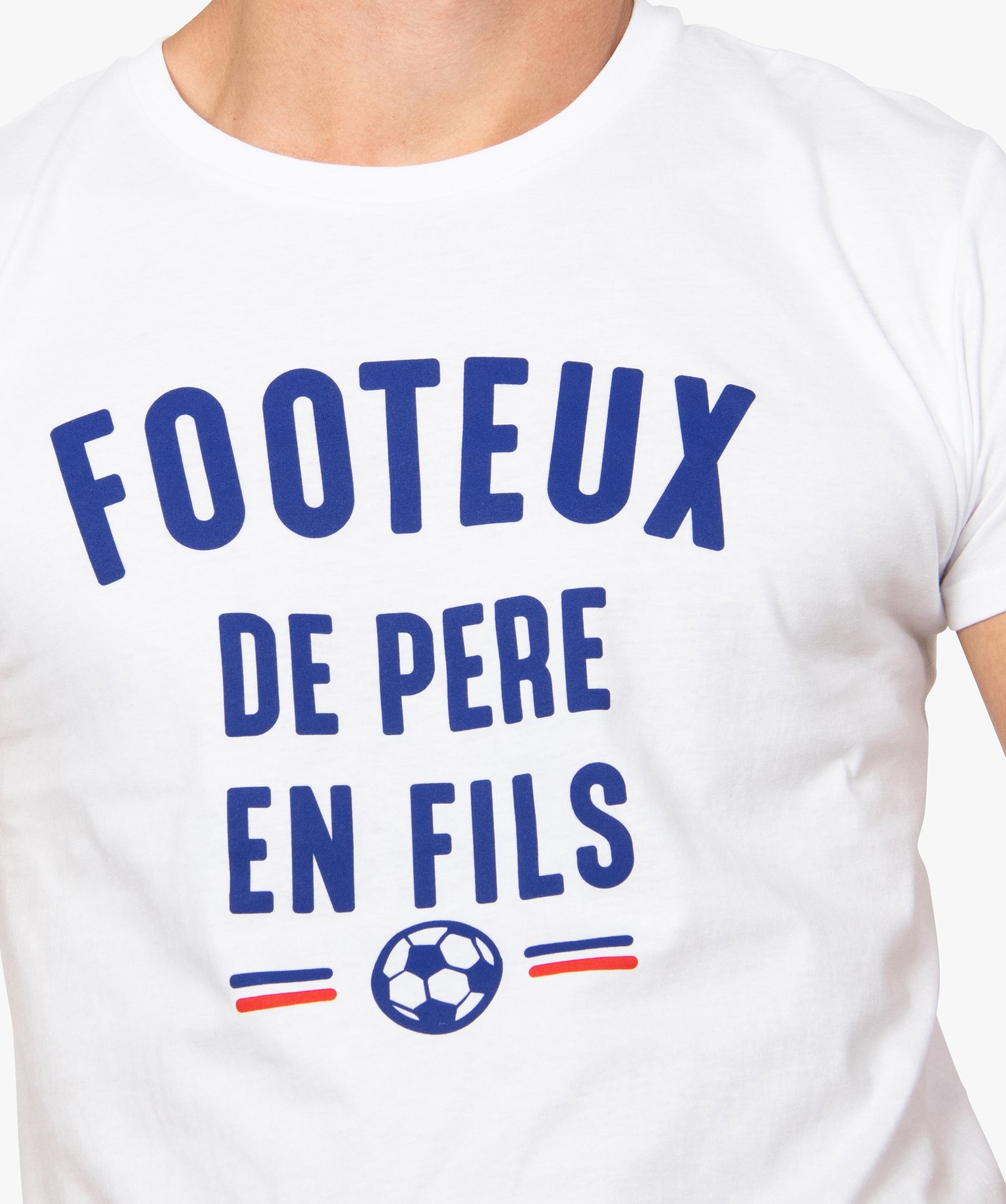 Tee-shirt homme à manches courtes message humour football blanc | GEMO