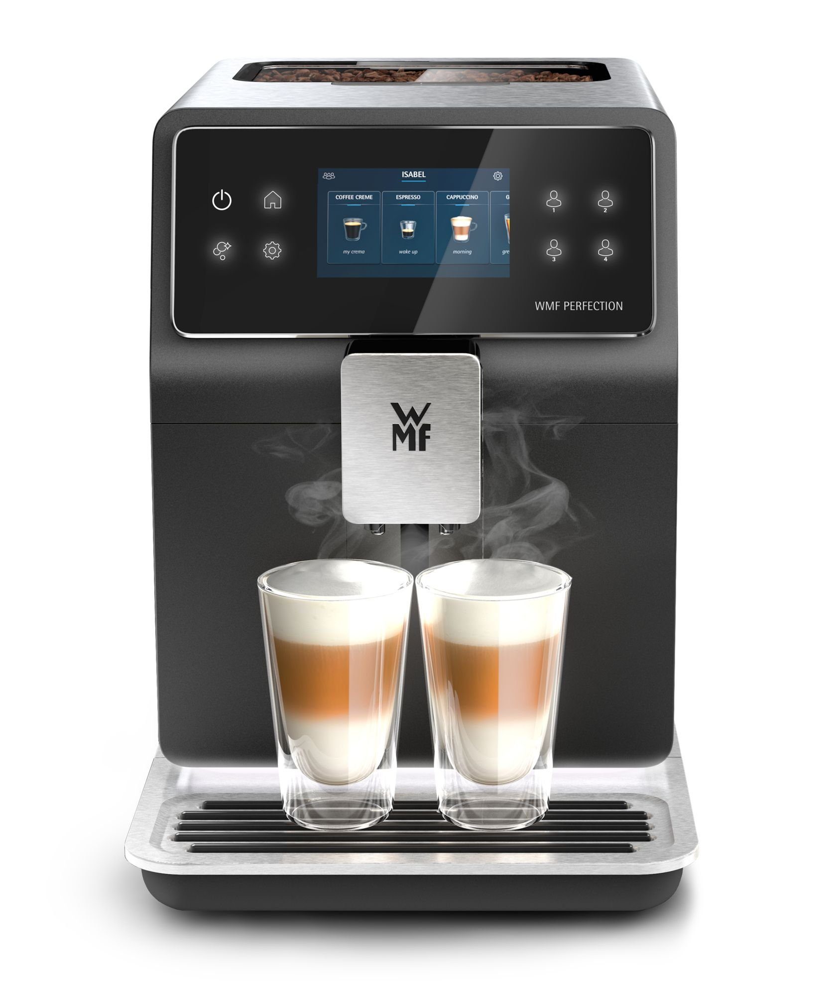 WMF Kaffeevollautomat Perfection 880L, 18 Getränkespezialitäten, Double Thermoblock, 1l Milchbehälter