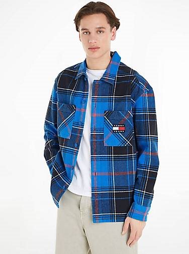 TOMMY-JEANS Herren Overshirt aus Bio-Baumwolle