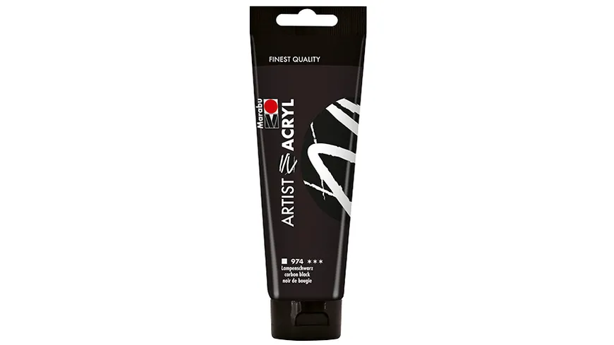 Marabu Artist Acryl, Lampenschwarz 974, 120 ml 120 ml