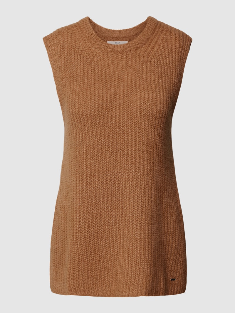 Pullunder mit Label-Detail Modell 'Style.Elisa' in cognac
