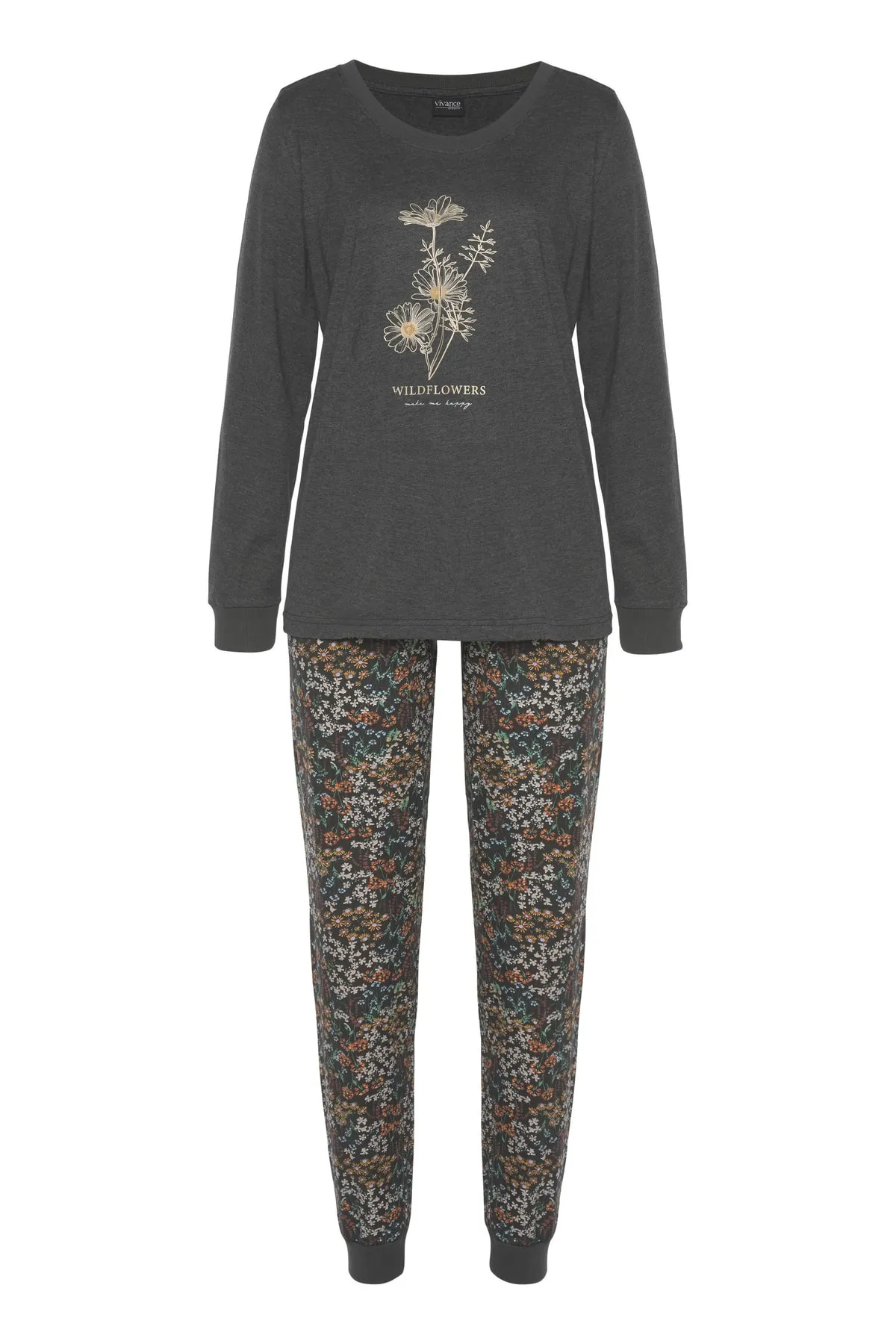 Vivance  Pyjama set - Beige - Geblümt